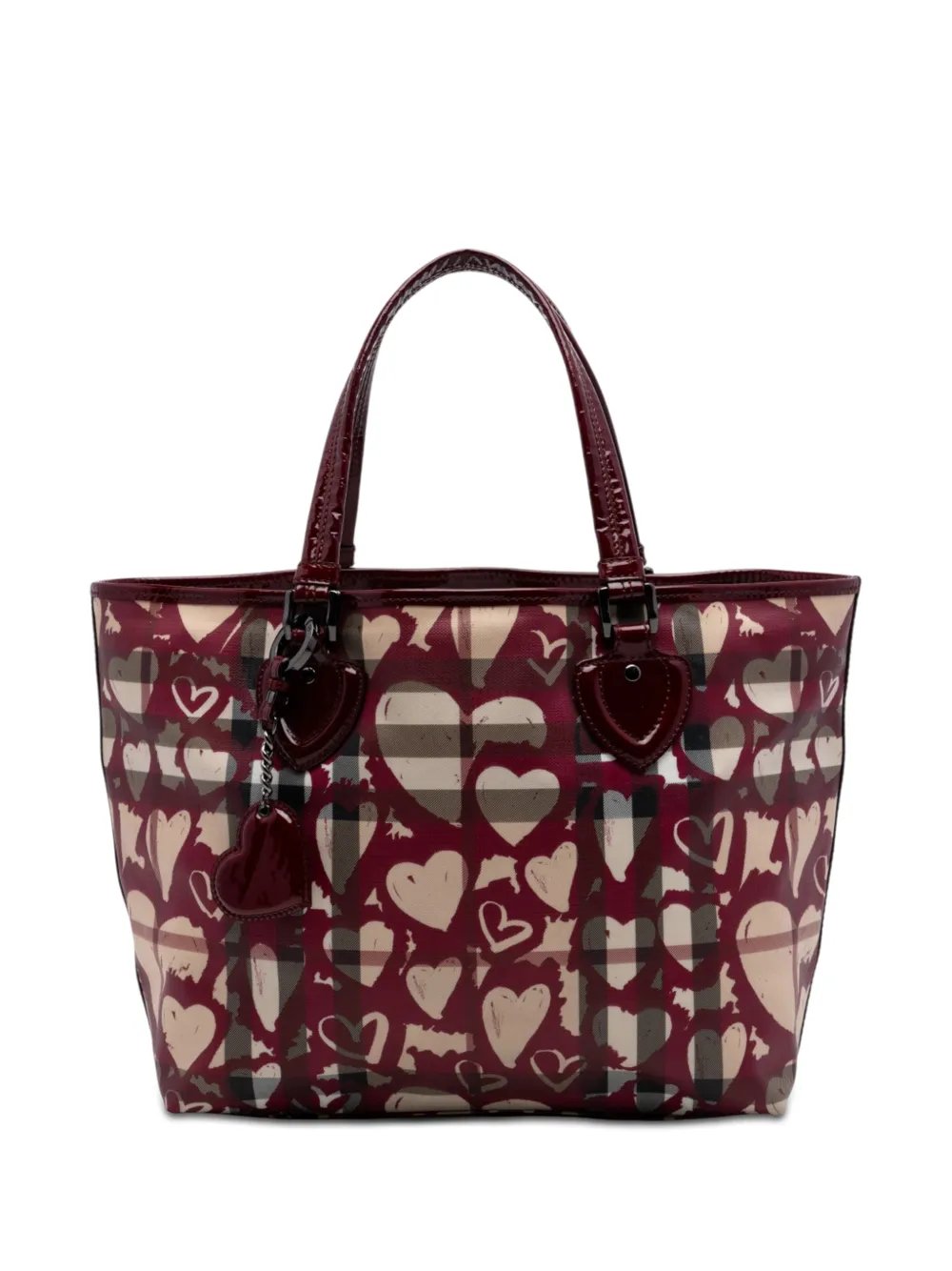 2000-2017 House Check Coated Canvas Hearts Gracie tote bag