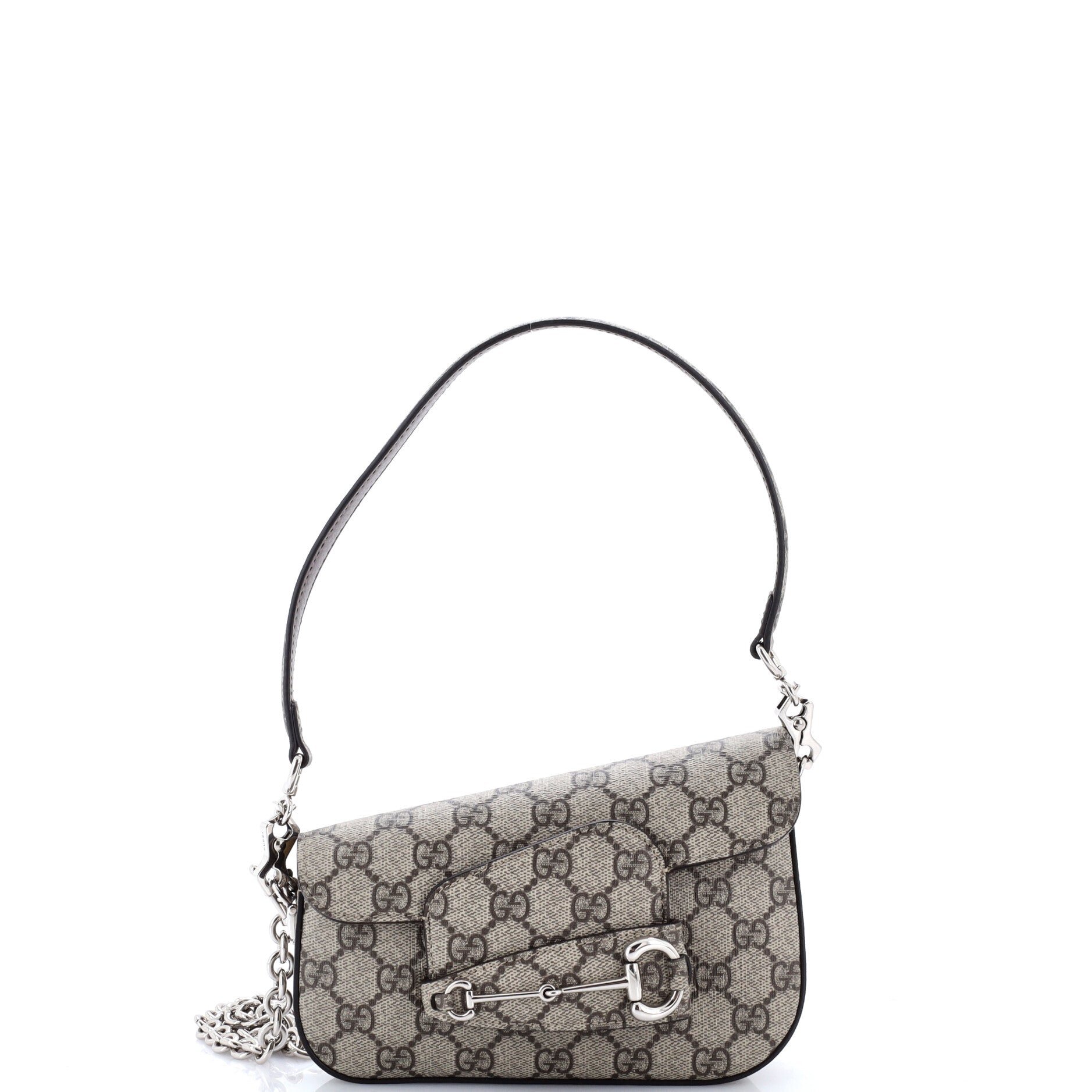 Horsebit 1955 Asymmetric Shoulder Bag GG Coated Canvas Mini