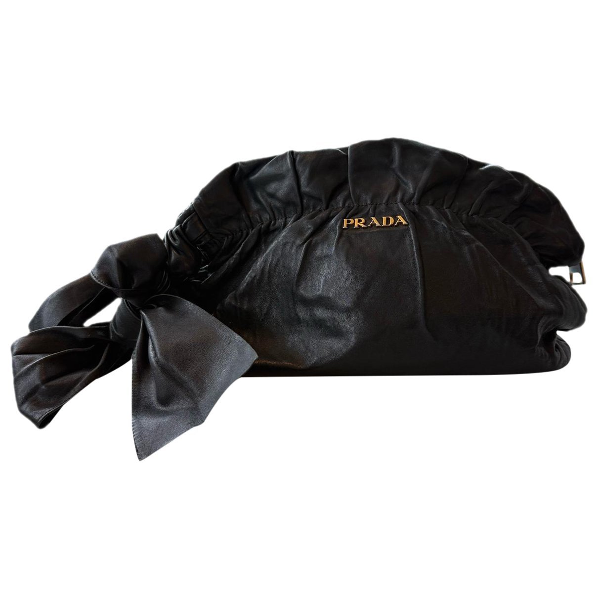 Leather clutch bag