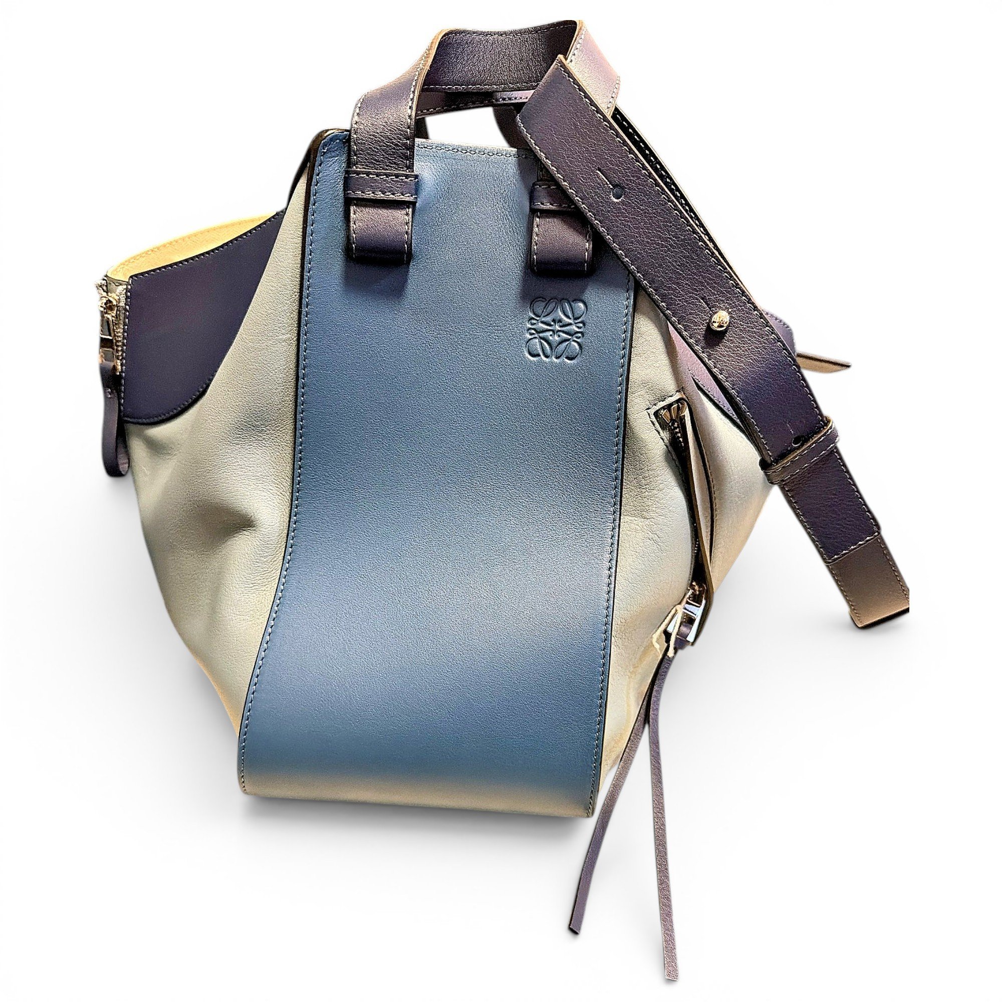 Hammock leather clutch bag
