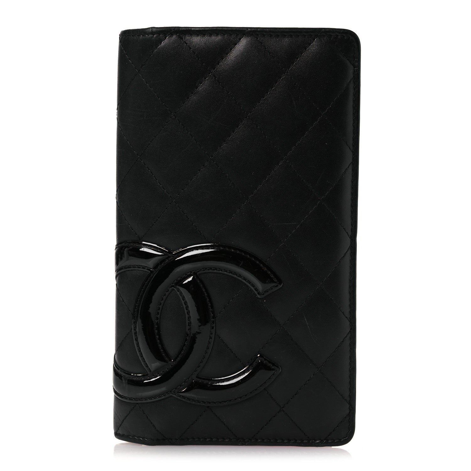 Chanel Calfskin Quilted Cambon Yen Wallet Black