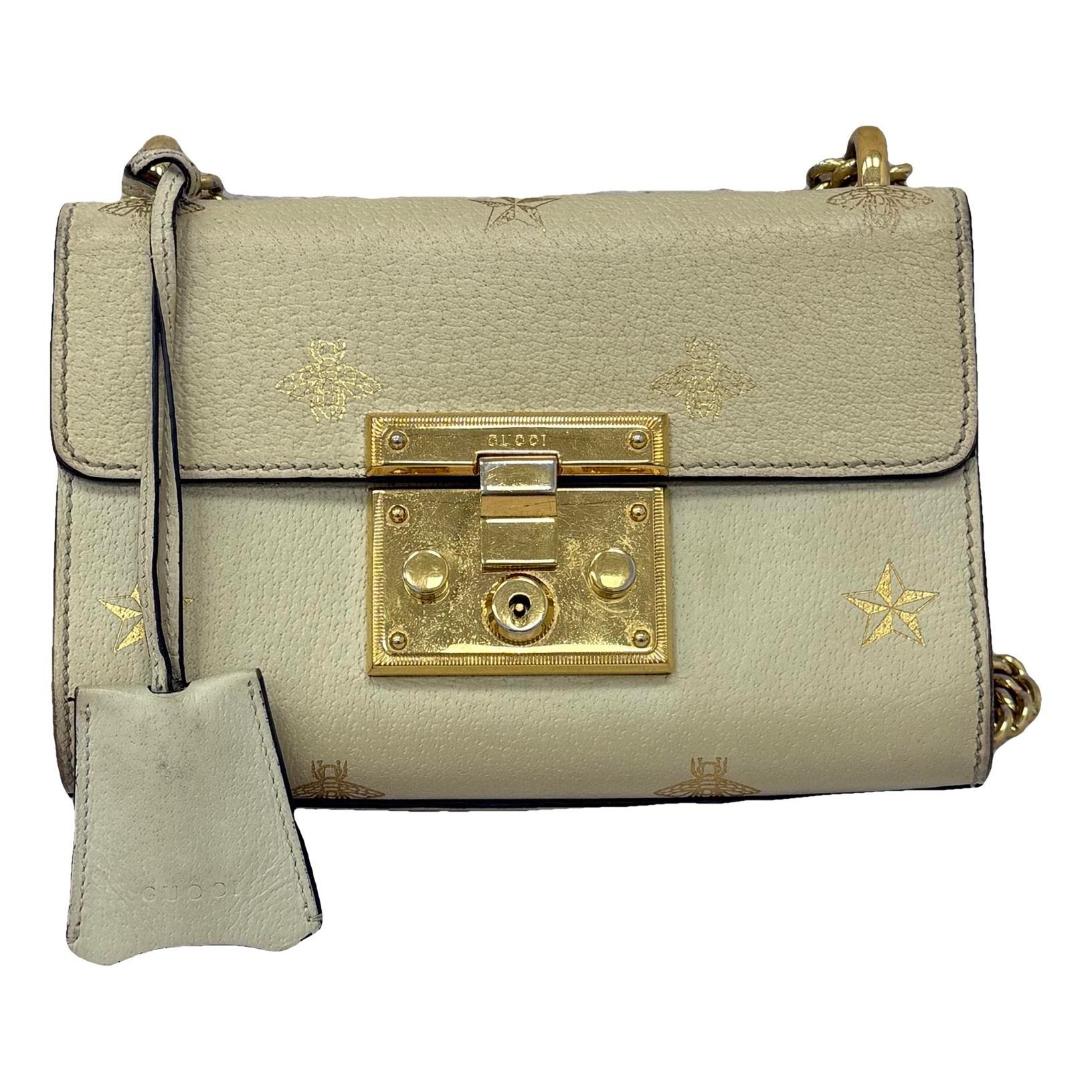 Padlock leather handbag