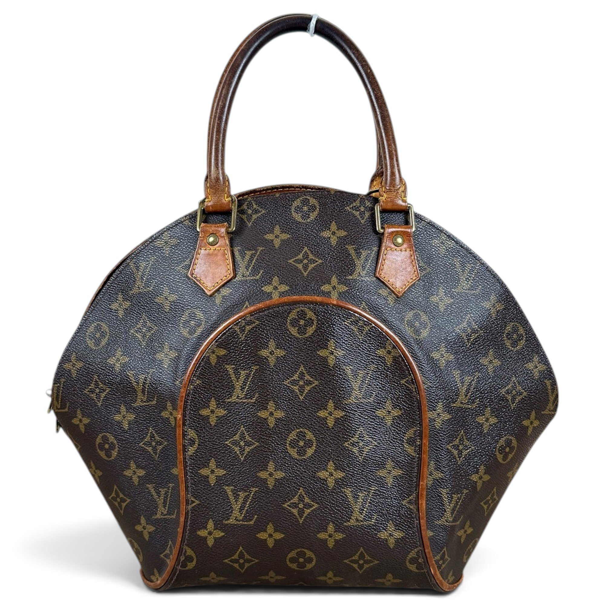 Ellipse leather handbag