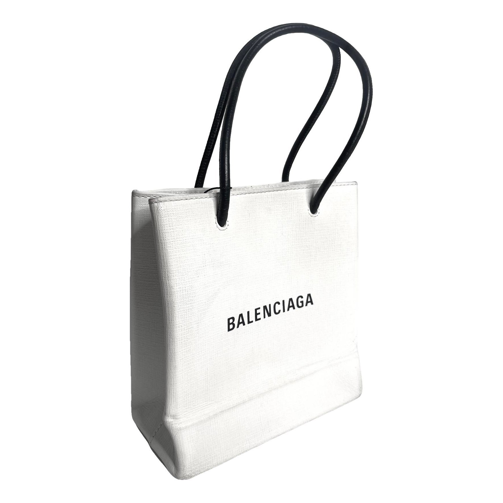 Shopping North South leather handbag