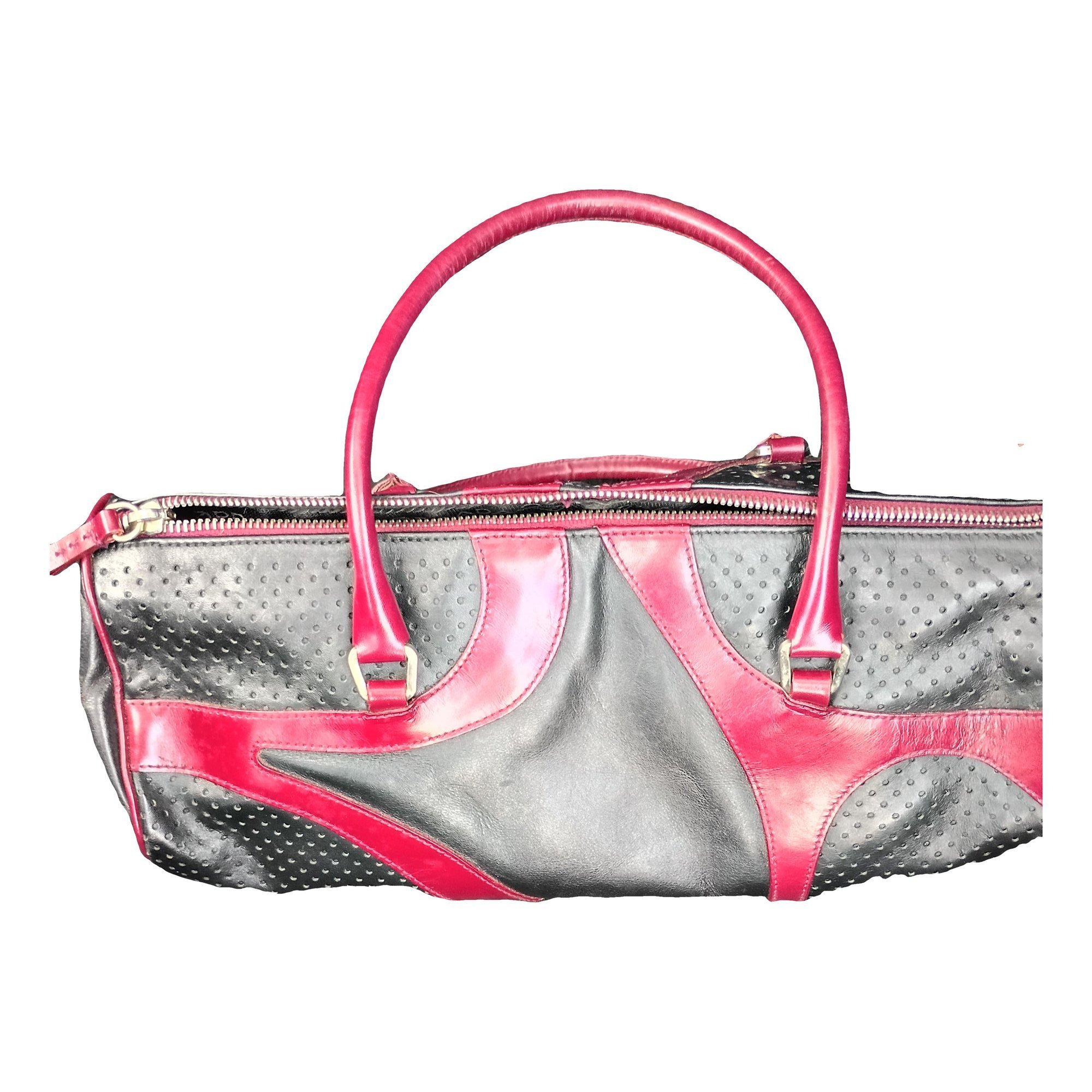 Bowling leather handbag
