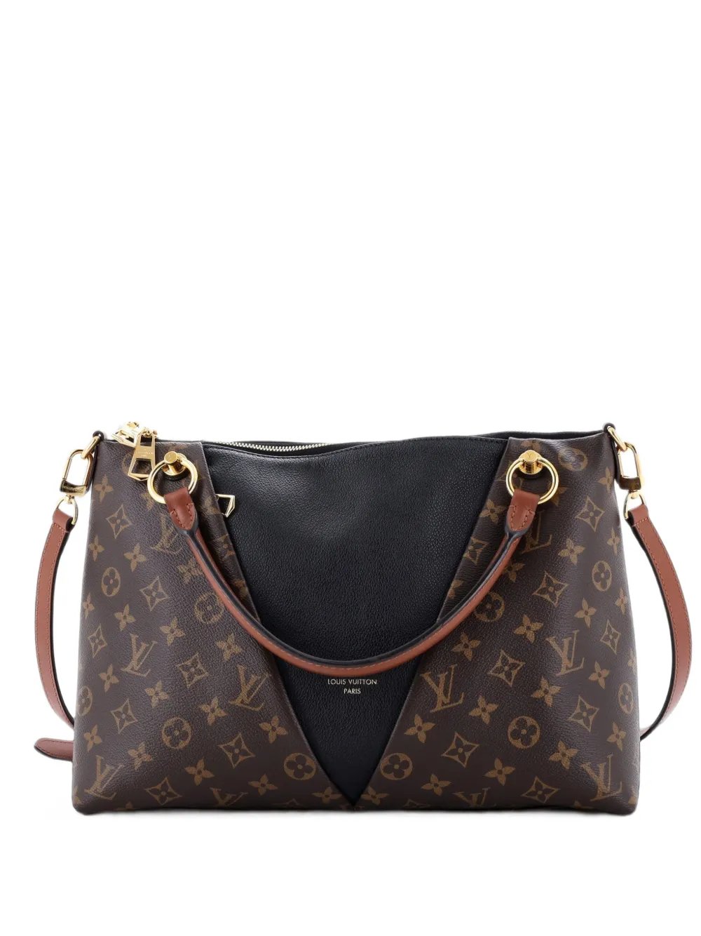 V Tote Monogram Canvas and Leather MM shoulder bag