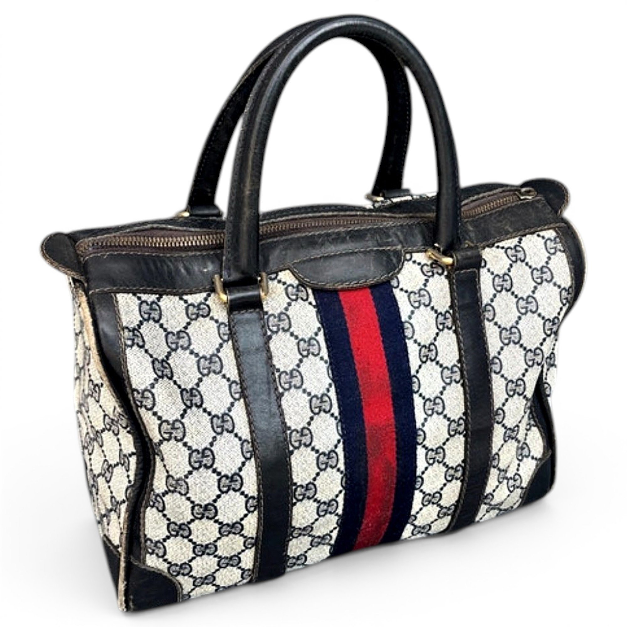 Ophidia Boston leather handbag
