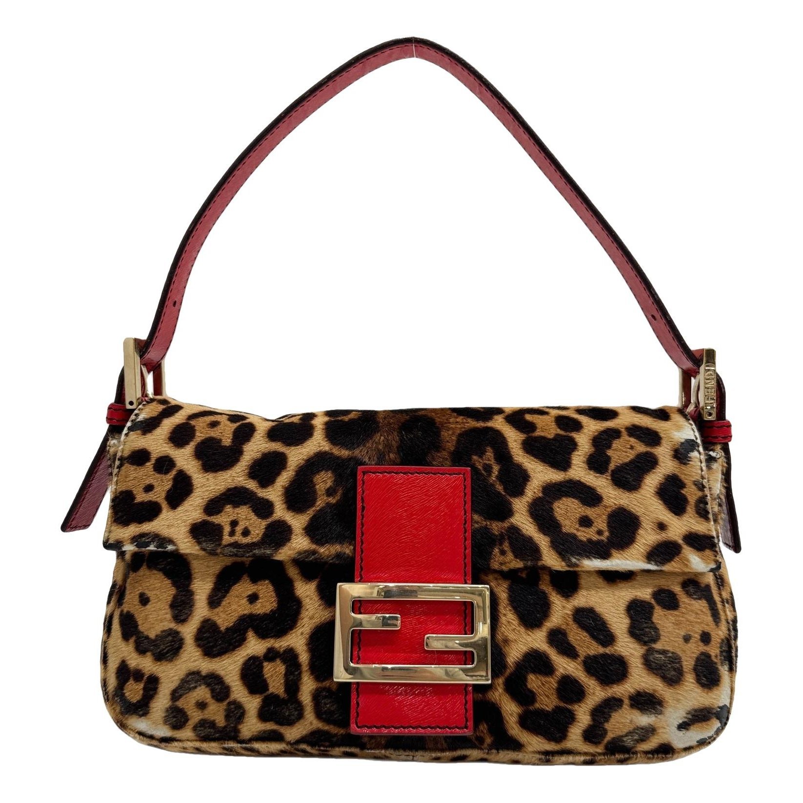 Baguette pony-style calfskin handbag