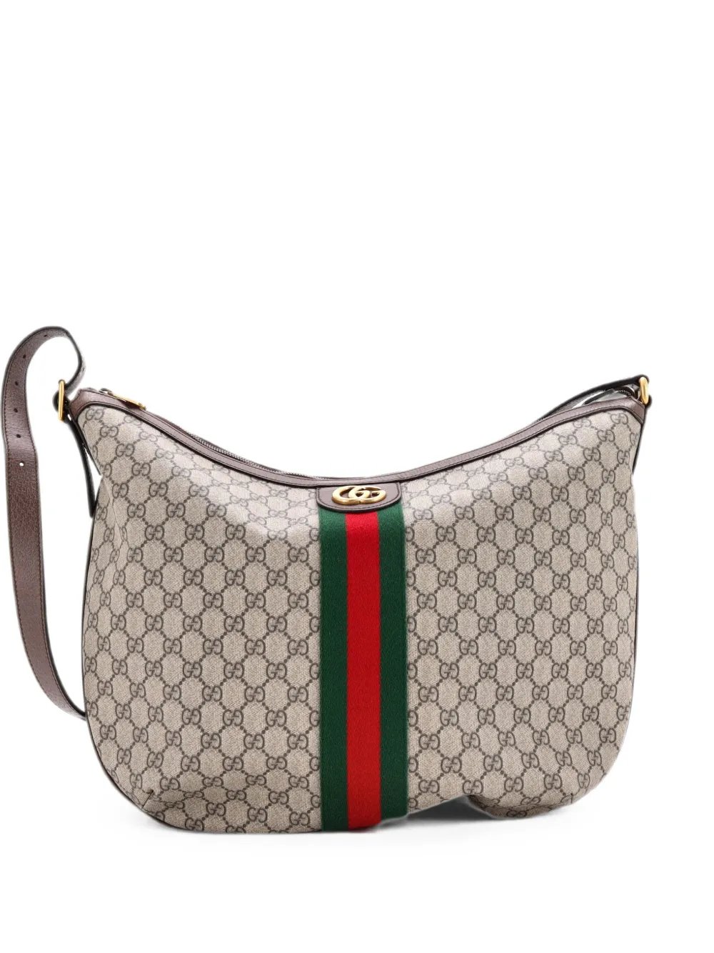 Ophidia Half Moon GG Coated Canvas Large hobo bag