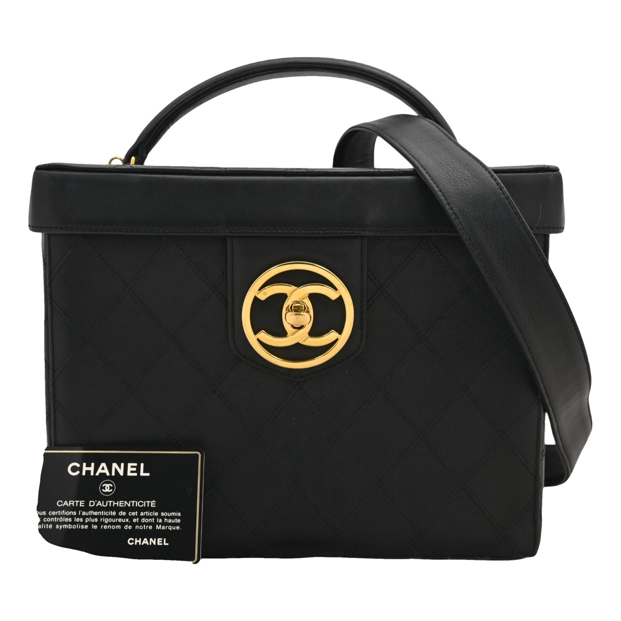 Vanity leather handbag