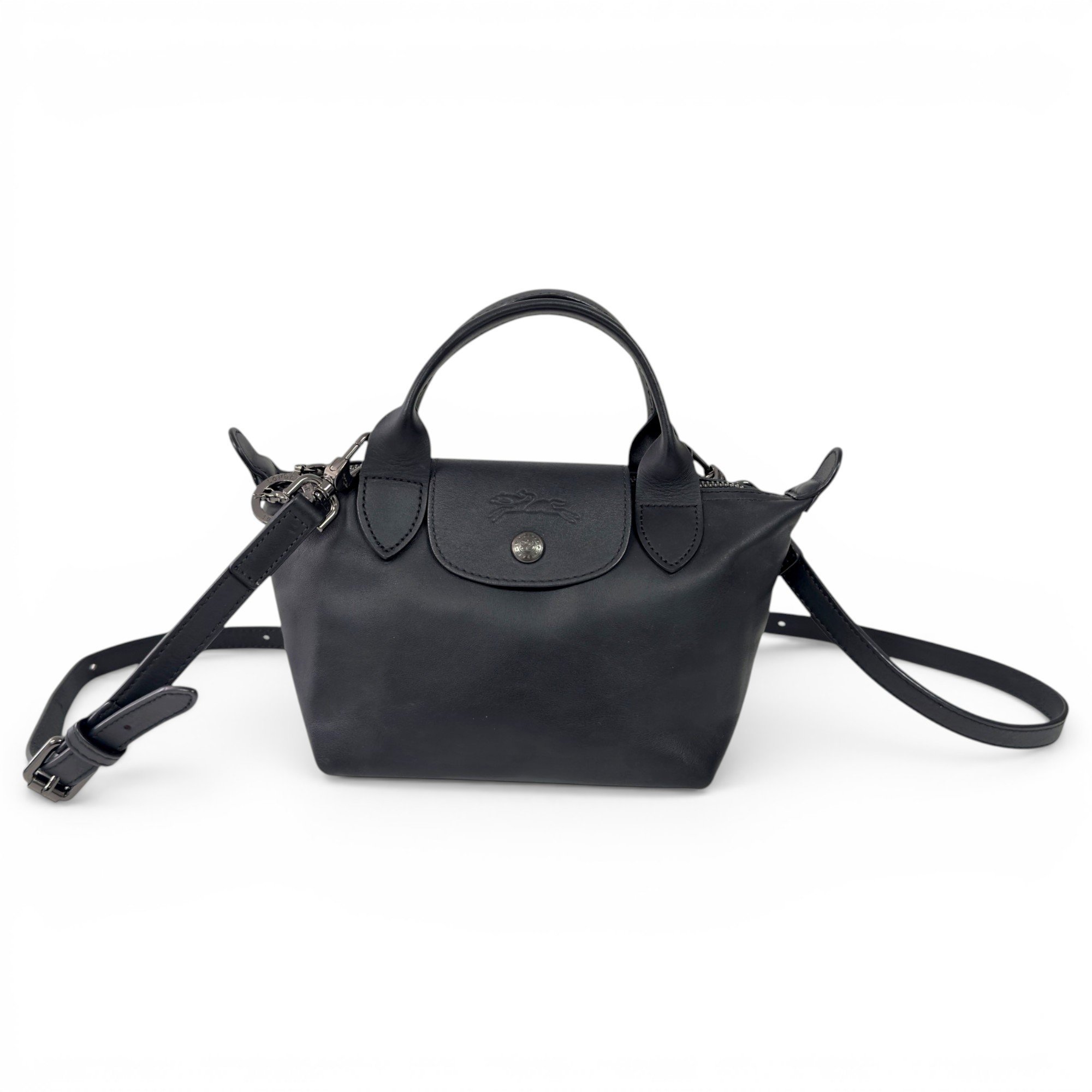 Pliage leather crossbody bag