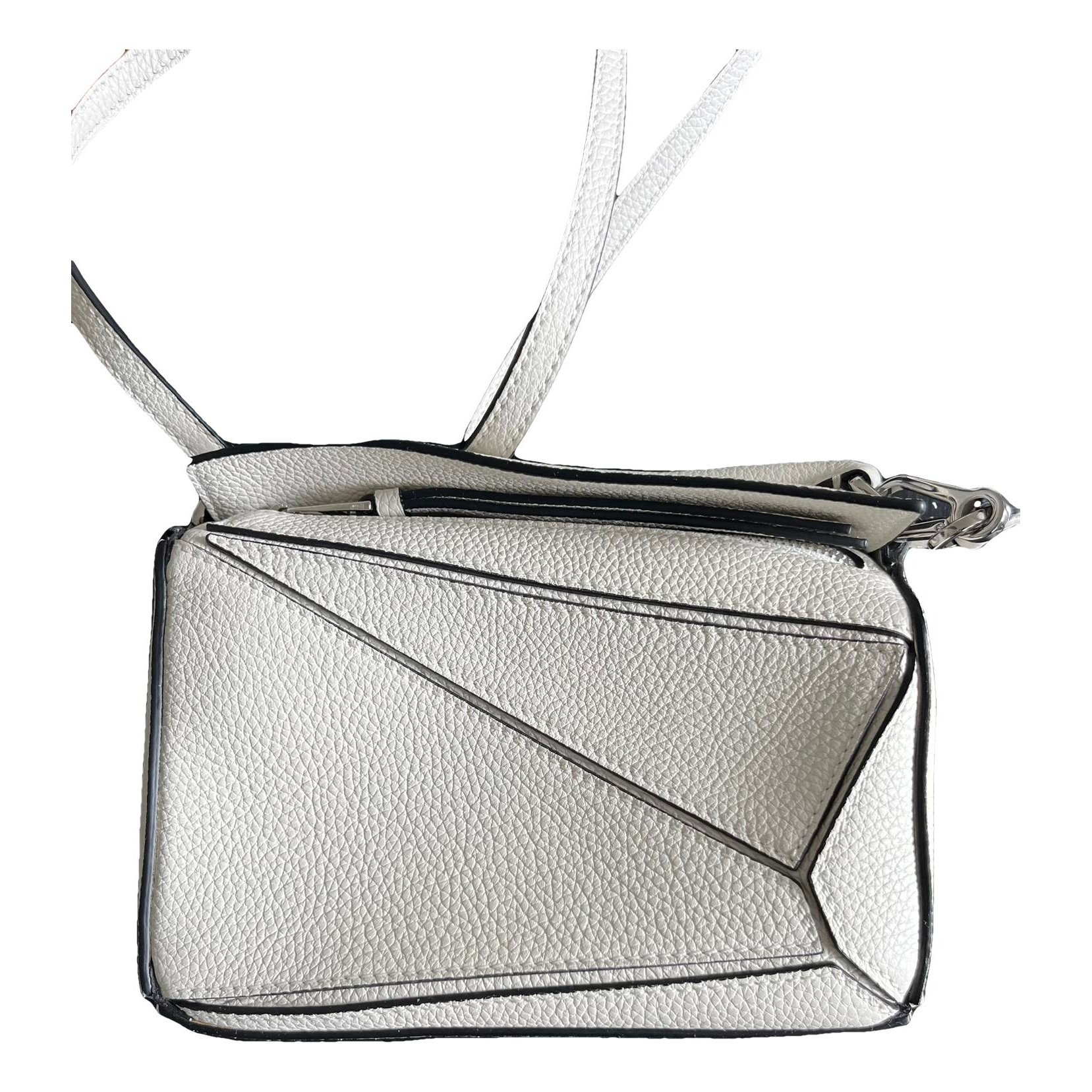 Puzzle leather handbag