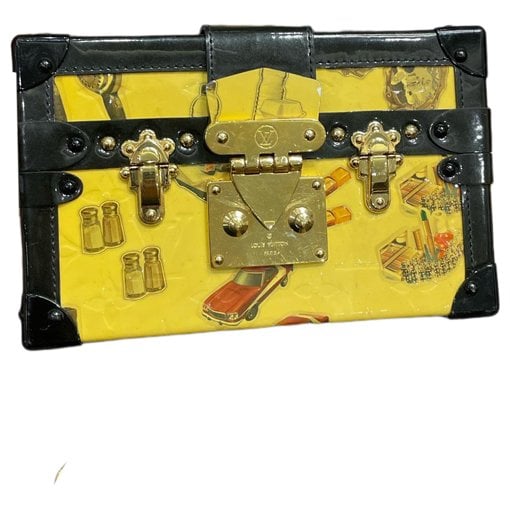 Petite Malle patent leather handbag