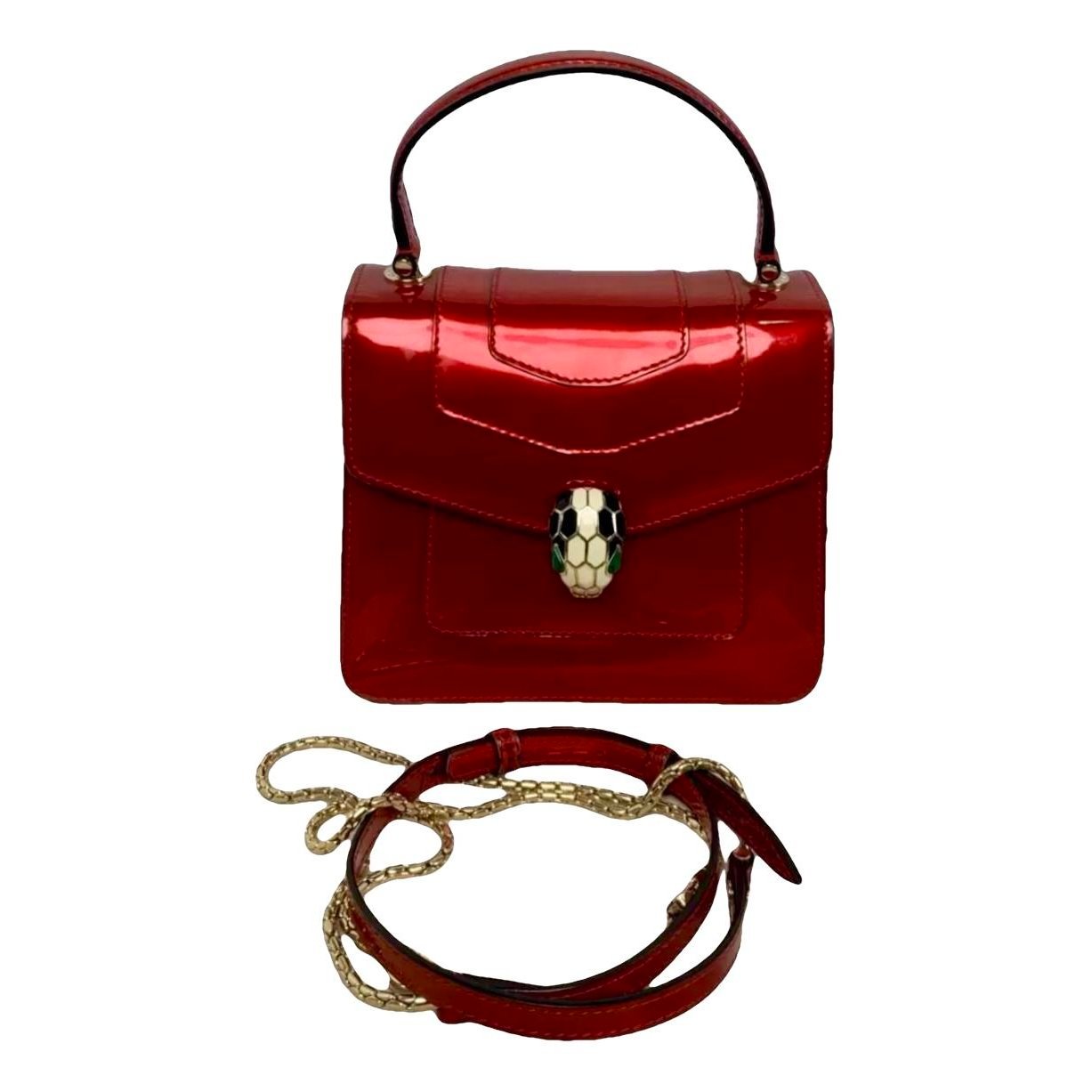 Serpenti patent leather handbag