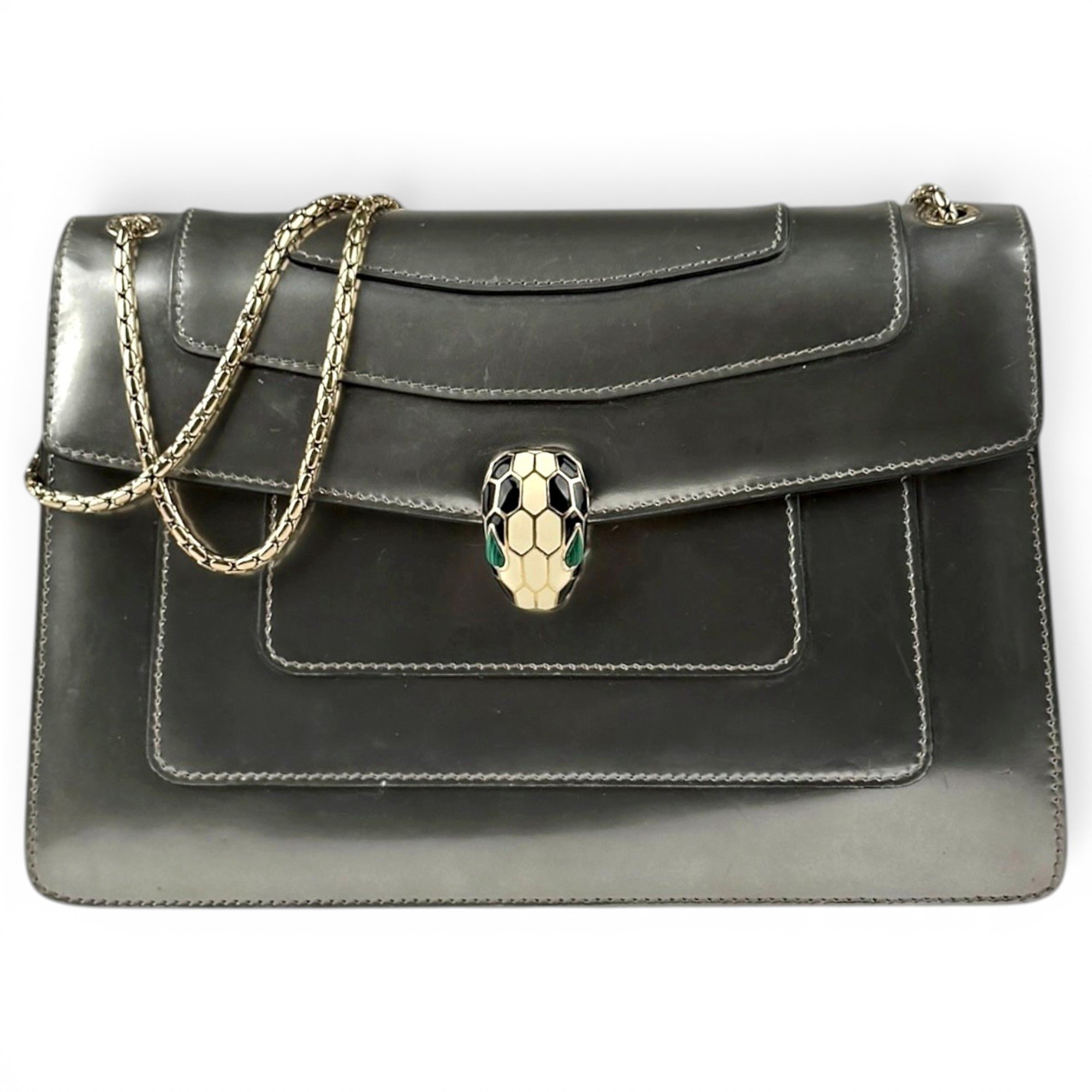 Bvlgari Serpenti patent leather handbag