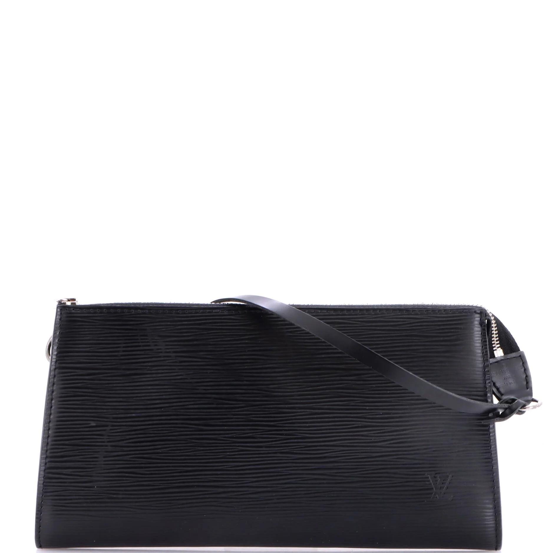 Leather clutch bag
