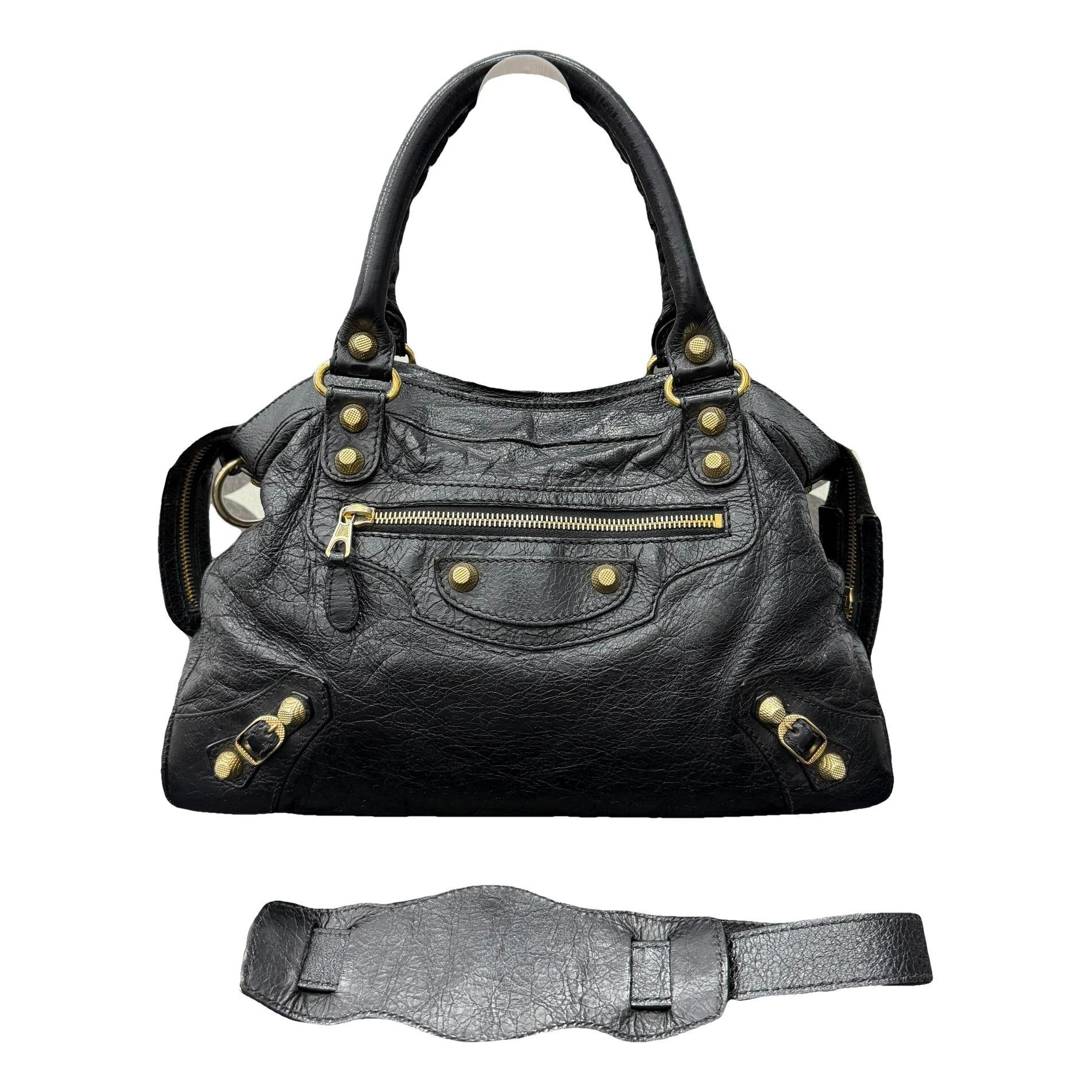 Classic Metalic leather handbag