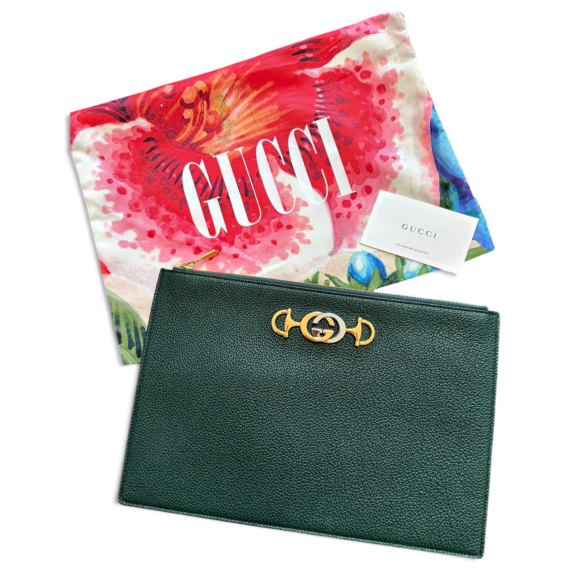 Zumi leather clutch bag