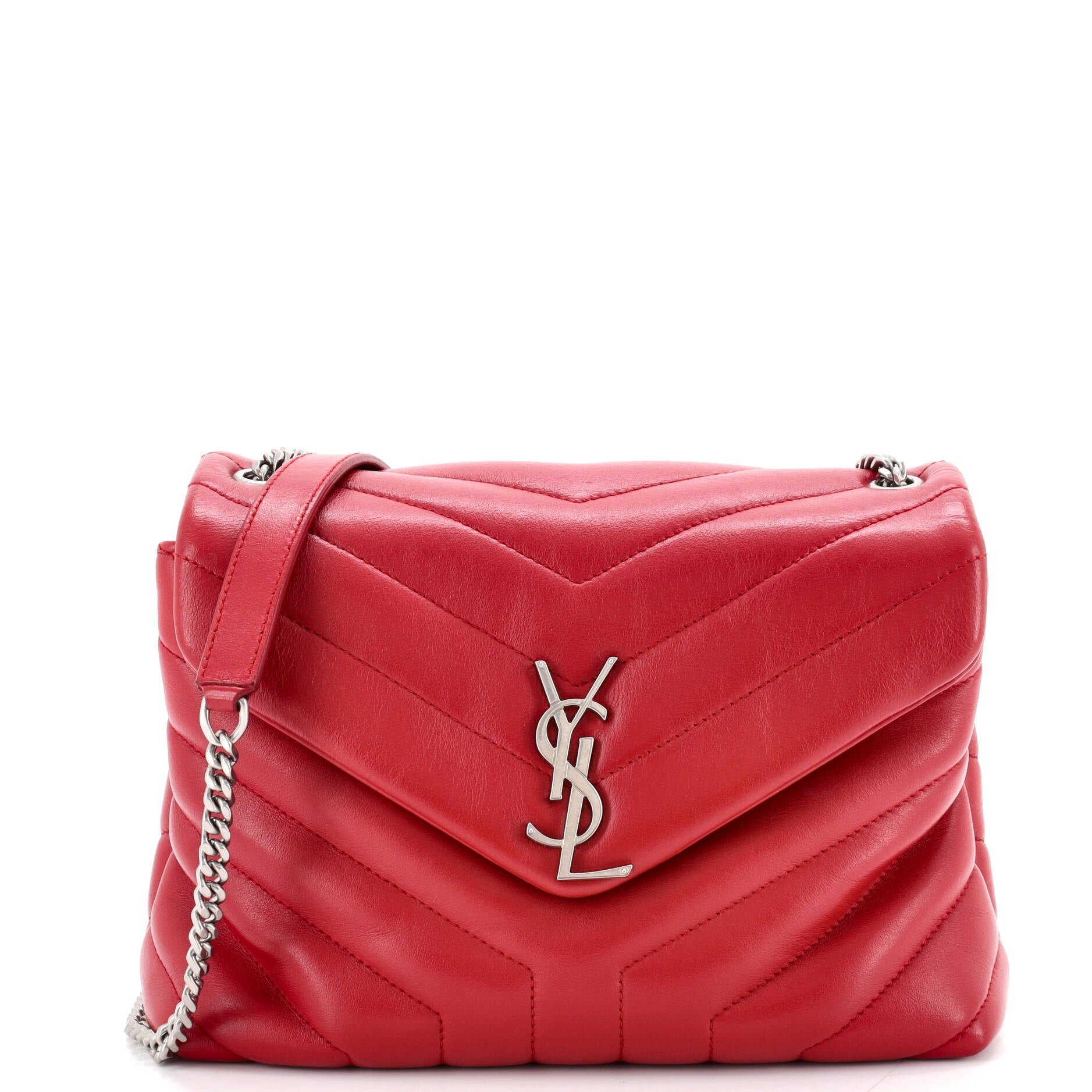 Loulou Shoulder Bag Matelasse Chevron Leather Small