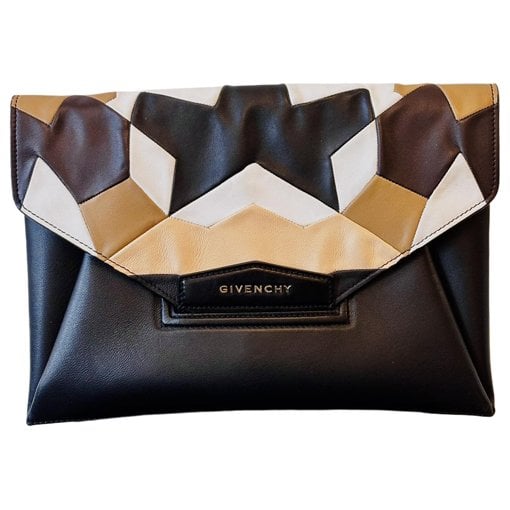 Leather clutch bag