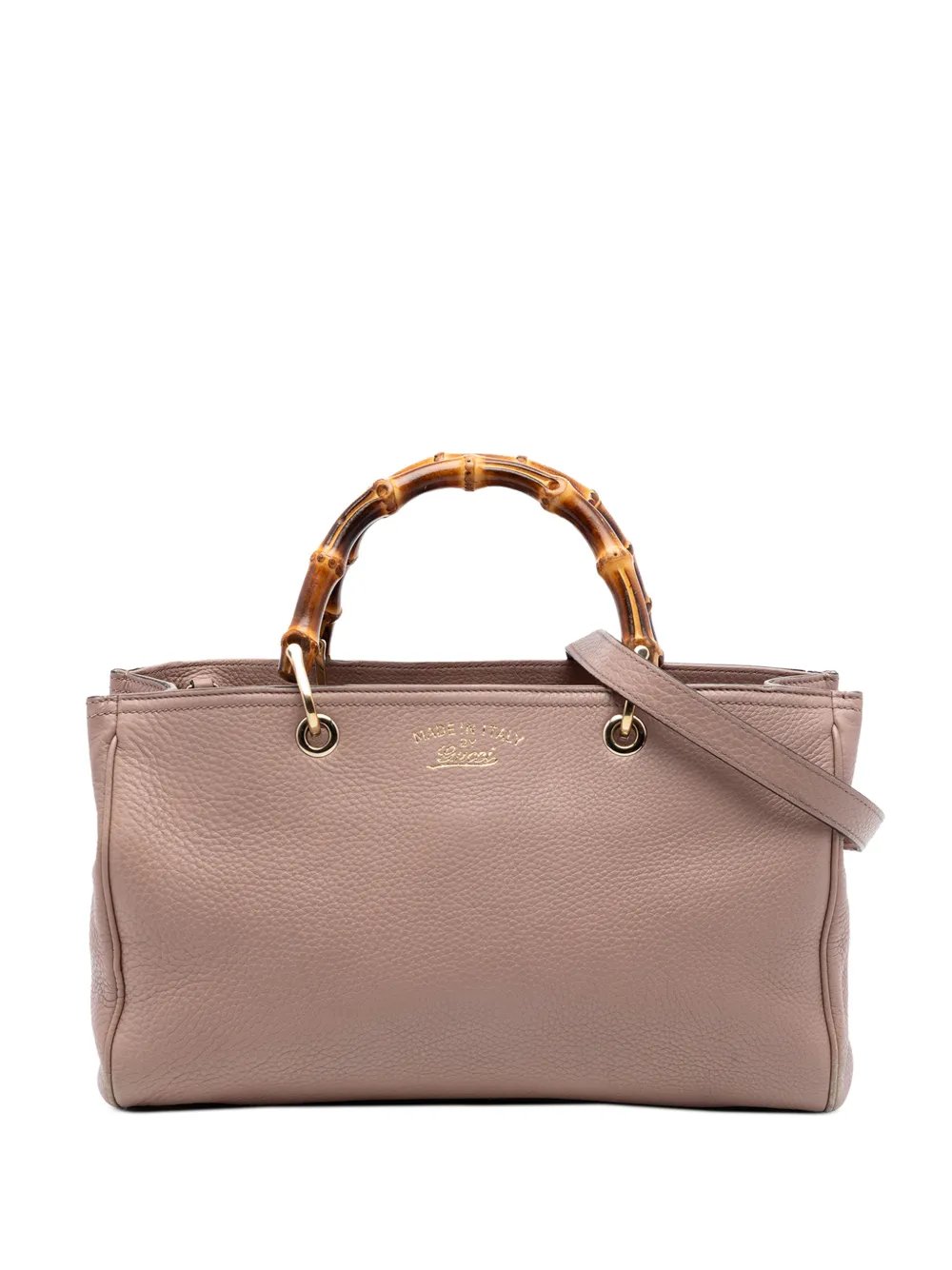 2016-2026 Medium Calfskin Bamboo Shopper satchel