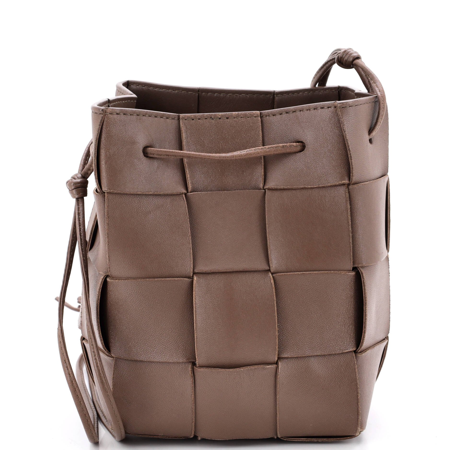 Cassette Bucket Bag Maxi Intrecciato Leather Small
