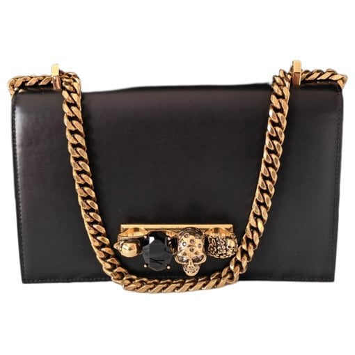 Knuckle leather handbag