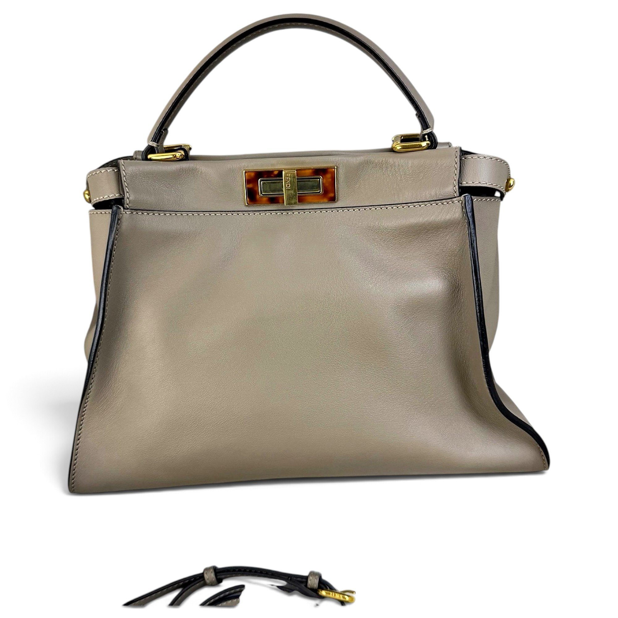 Peekaboo leather handbag