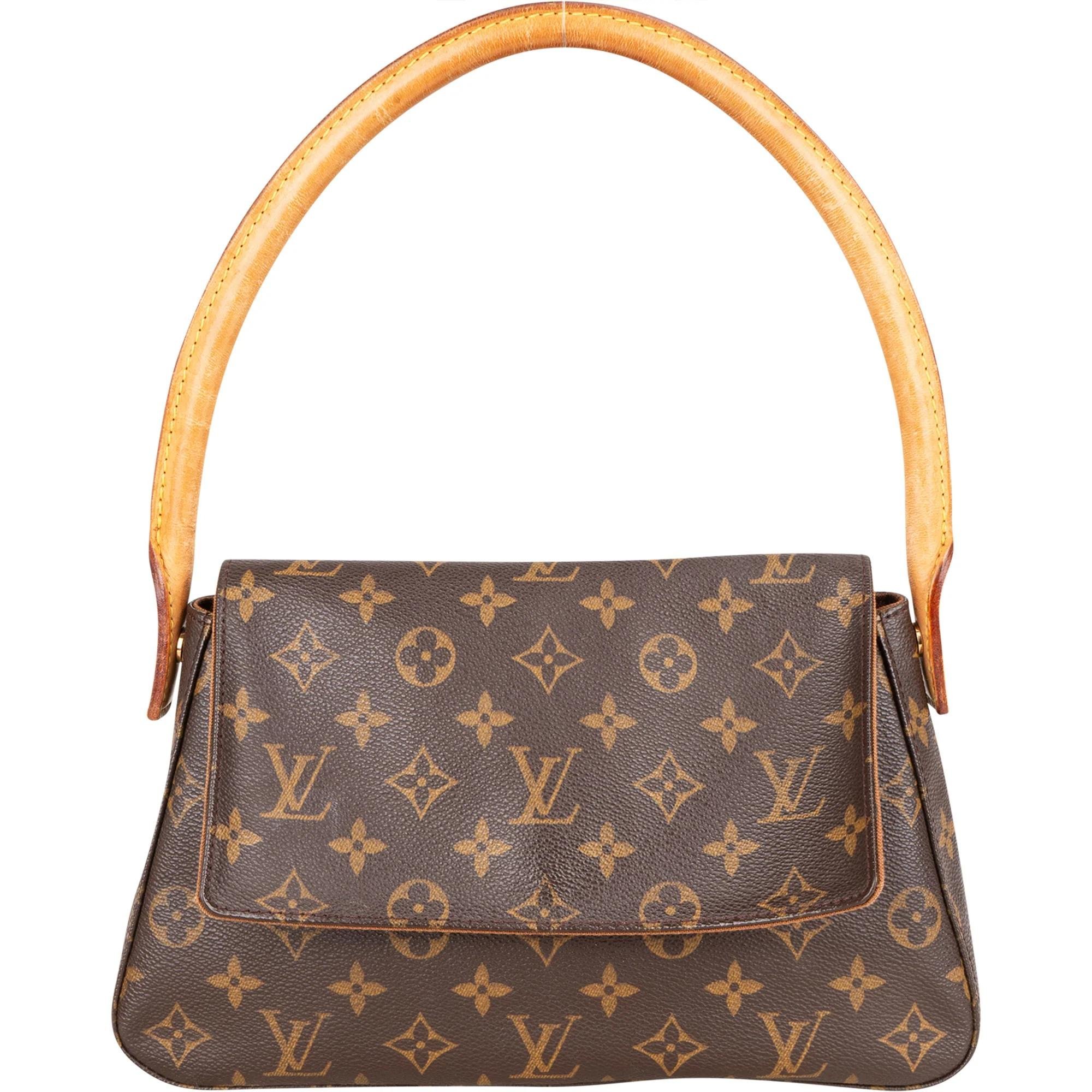 Looping leather handbag