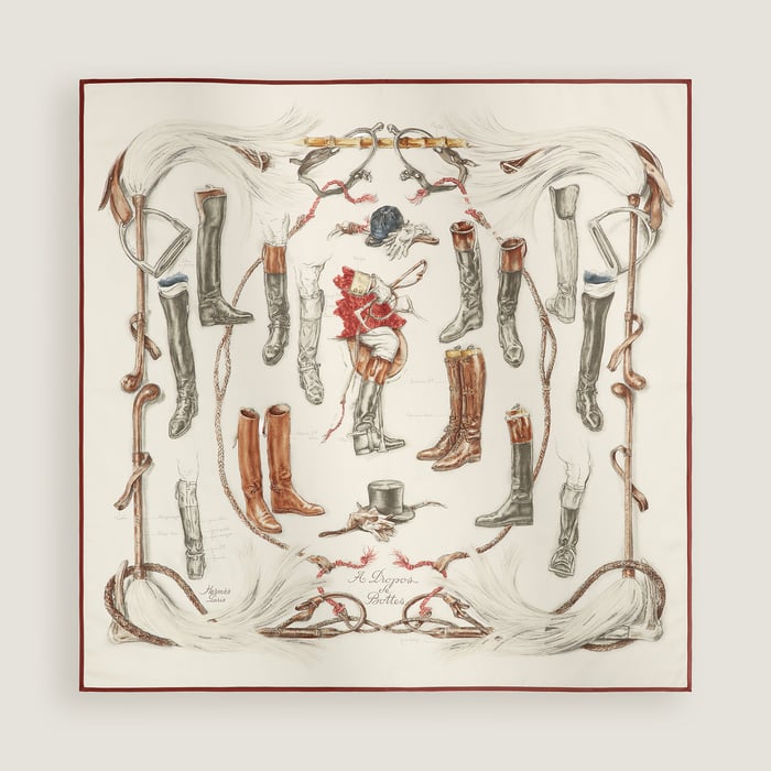 a Propos De Bottes Exceptional Embroidered Scarf 90