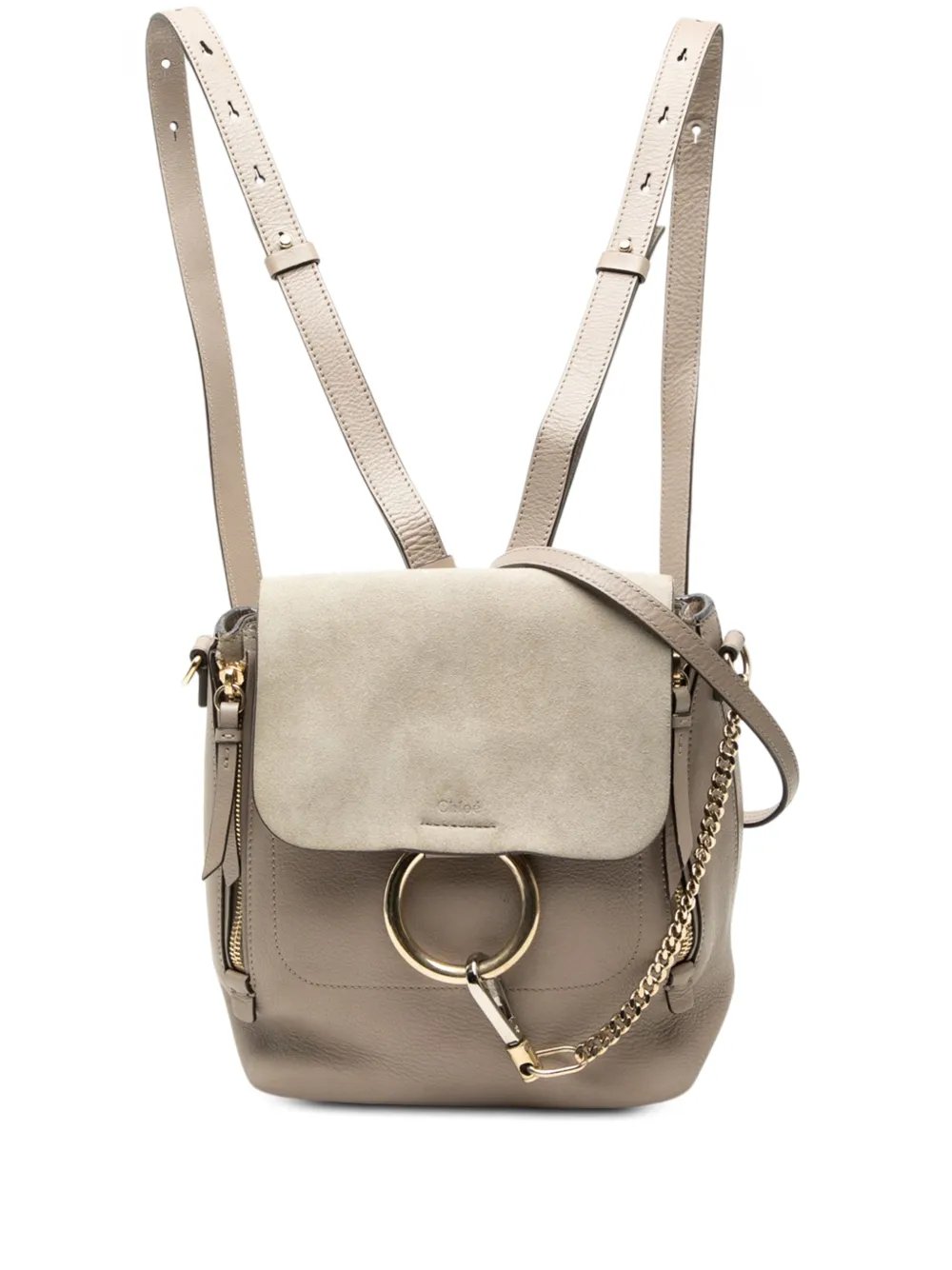 2018 Small Calfskin and Suede Faye backpack