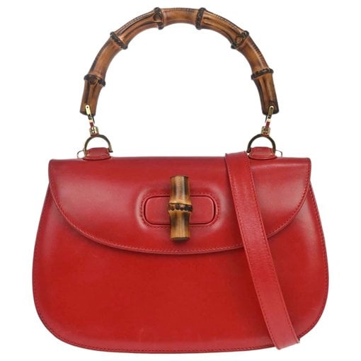 Convertible Bamboo Top Handle leather handbag