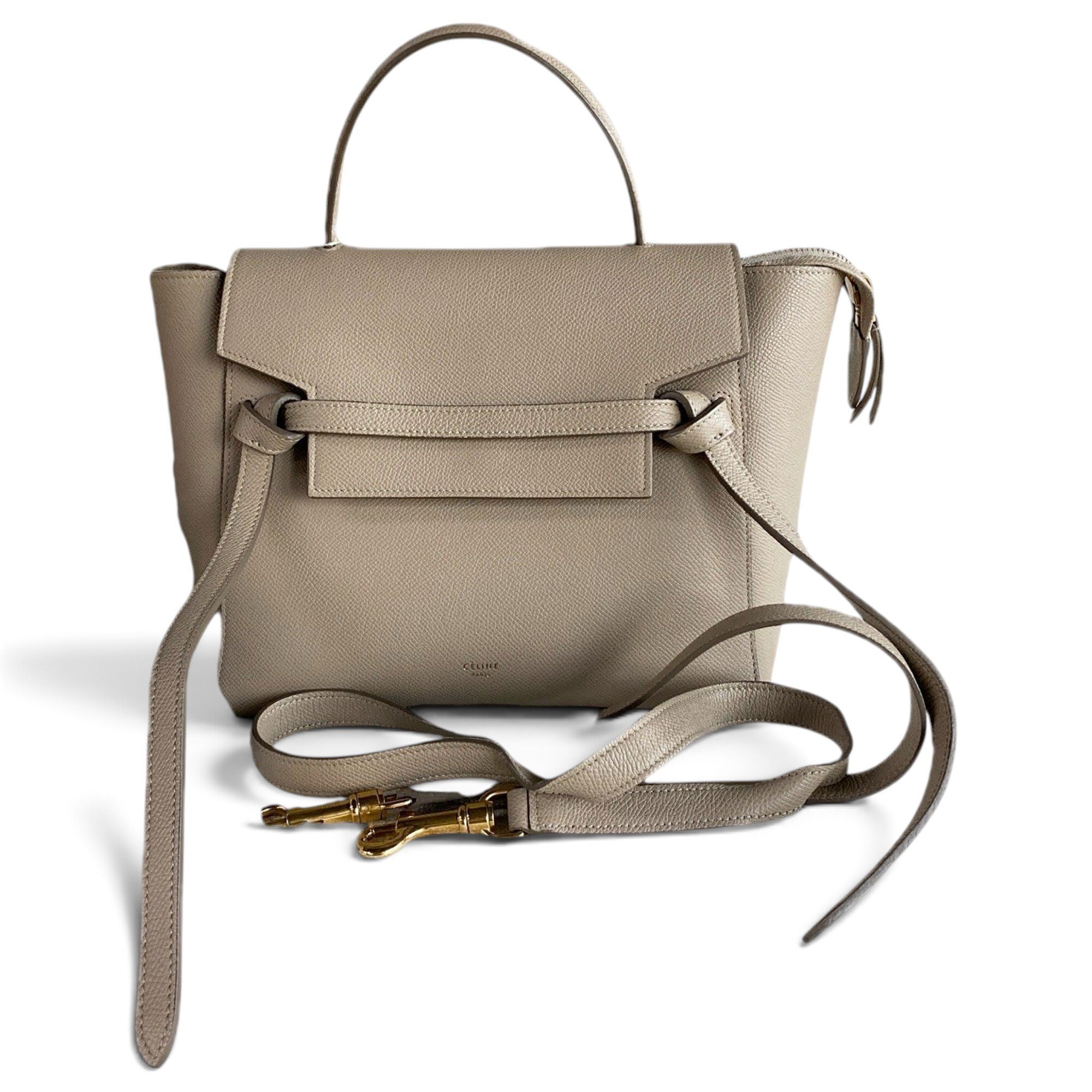 Belt leather handbag