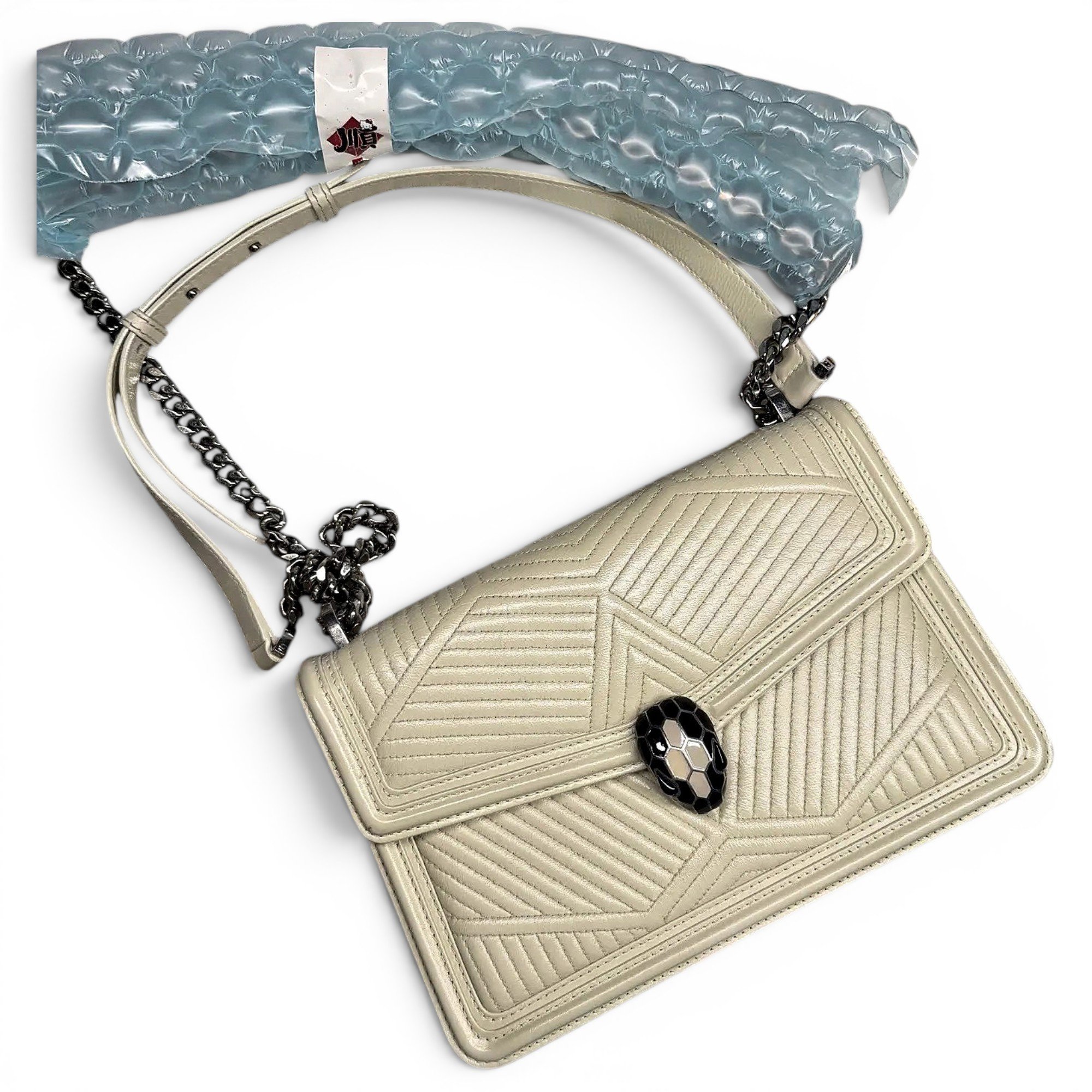 Serpenti leather handbag