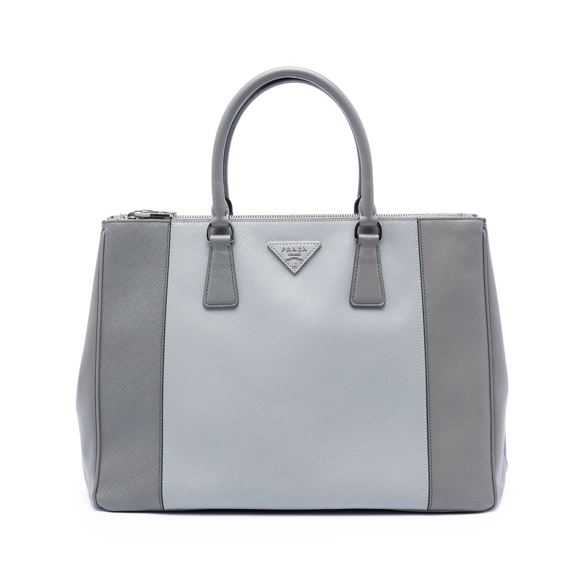 Double leather satchel