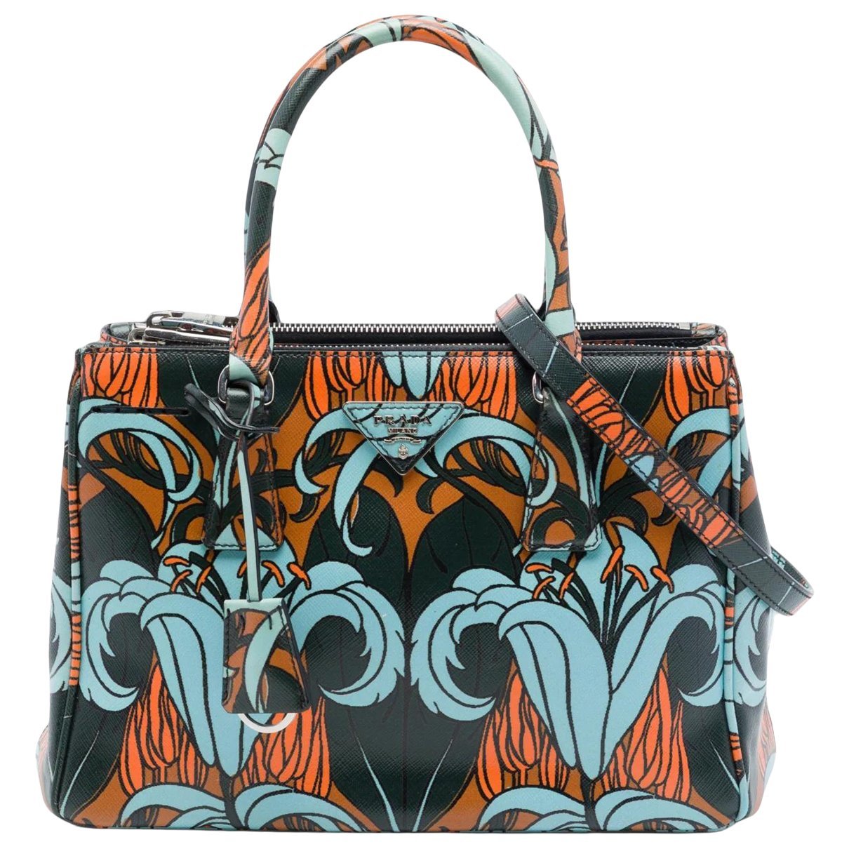 Double leather satchel