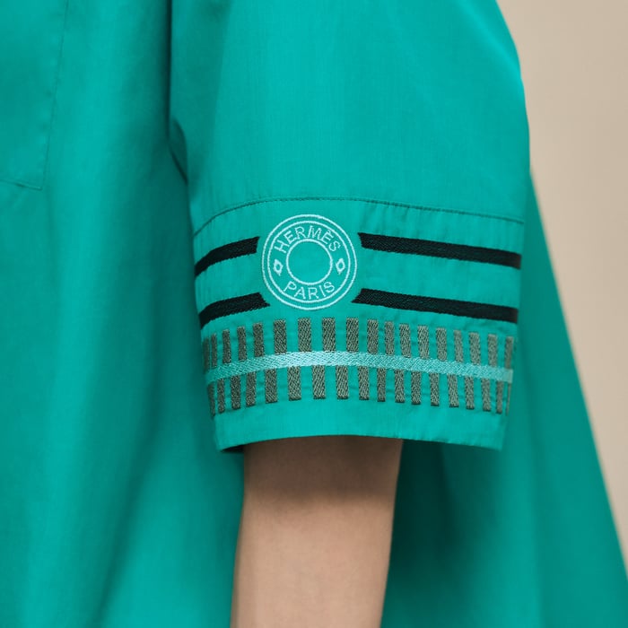 Vert Tourmaline Embroidered Beach Tunic