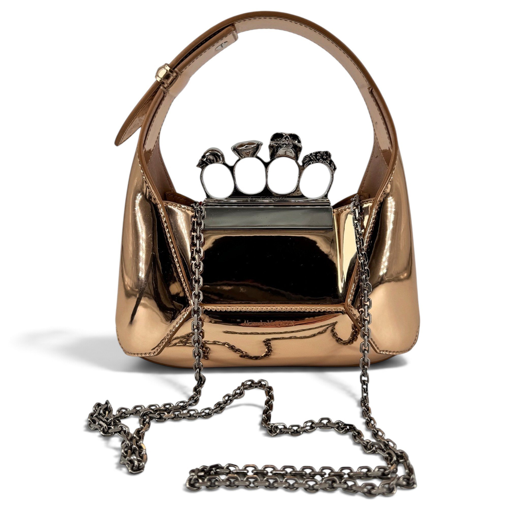 Alexander McQueen Knuckle leather handbag