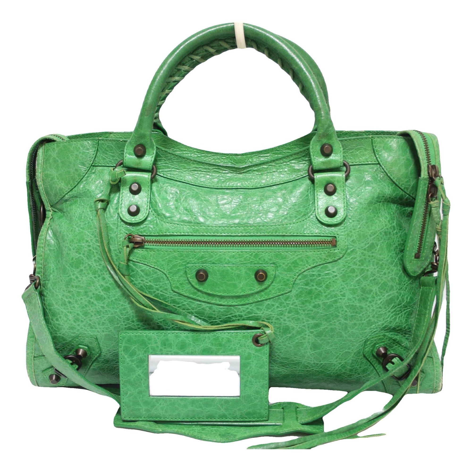 City leather handbag
