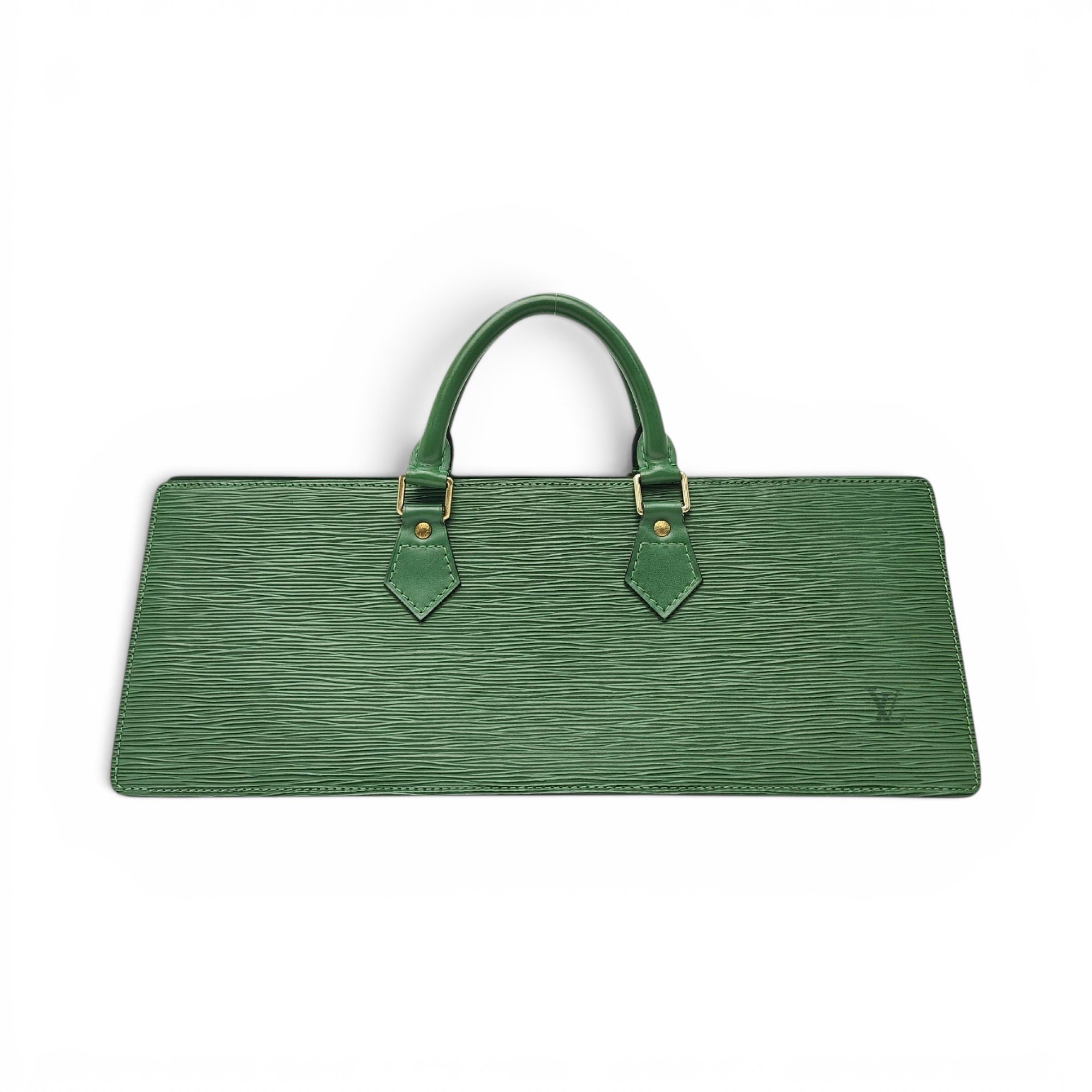 Triangle leather tote