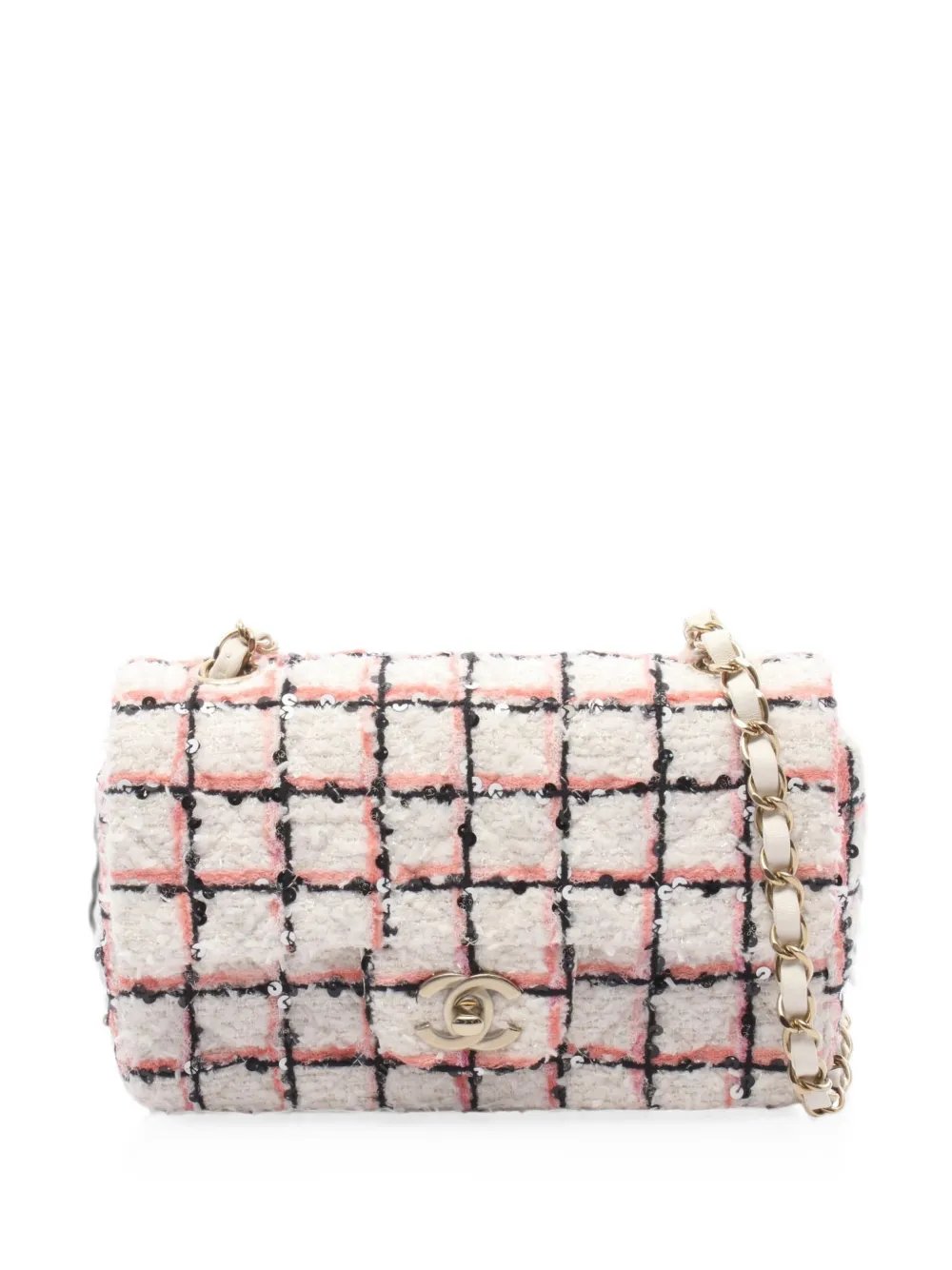 2021s mini Matelassé sequin shoulder bag