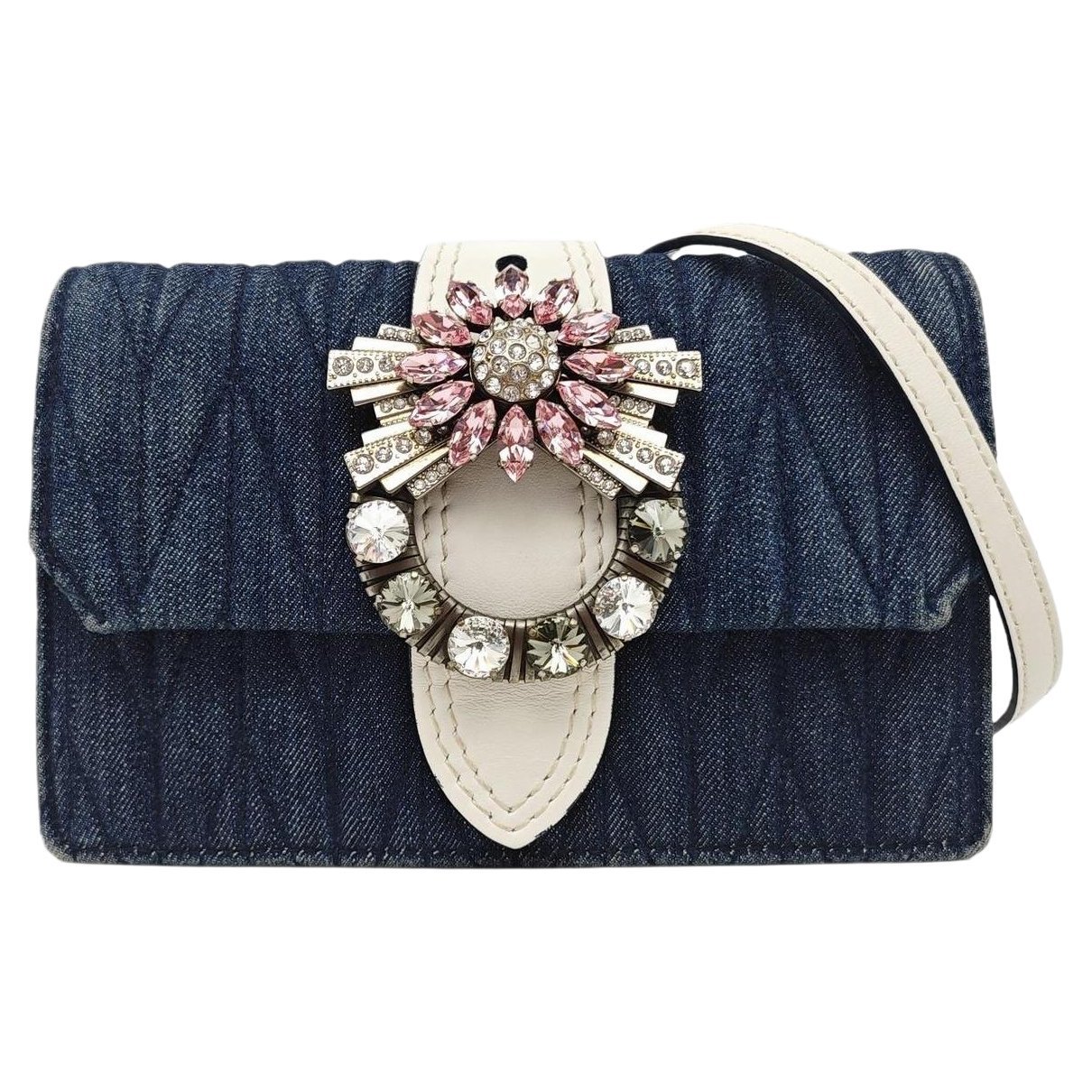 Miu Lady cloth handbag