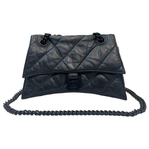 Crush leather handbag