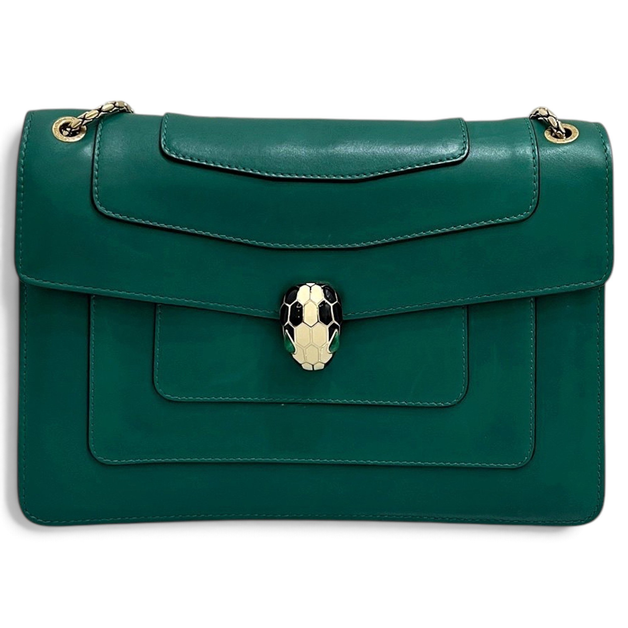 Serpenti leather handbag