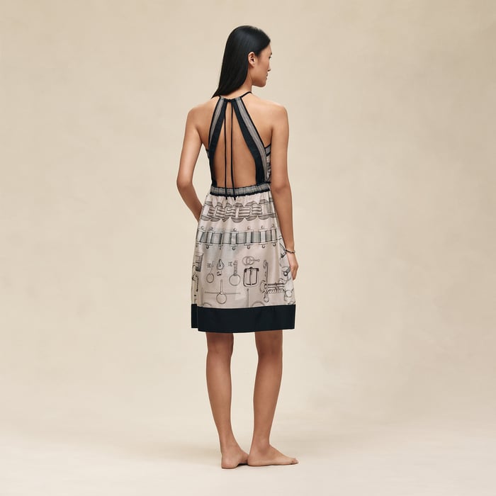 Beige Pierre d'Istrie "Cahier Du Colporteur" Beach Dress