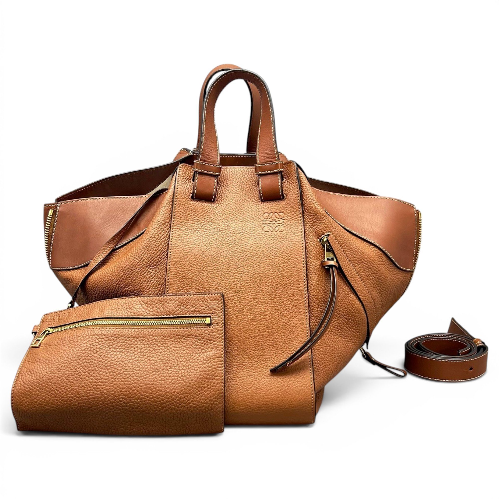 Hammock leather handbag