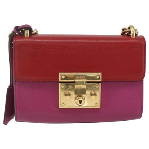 Padlock leather handbag