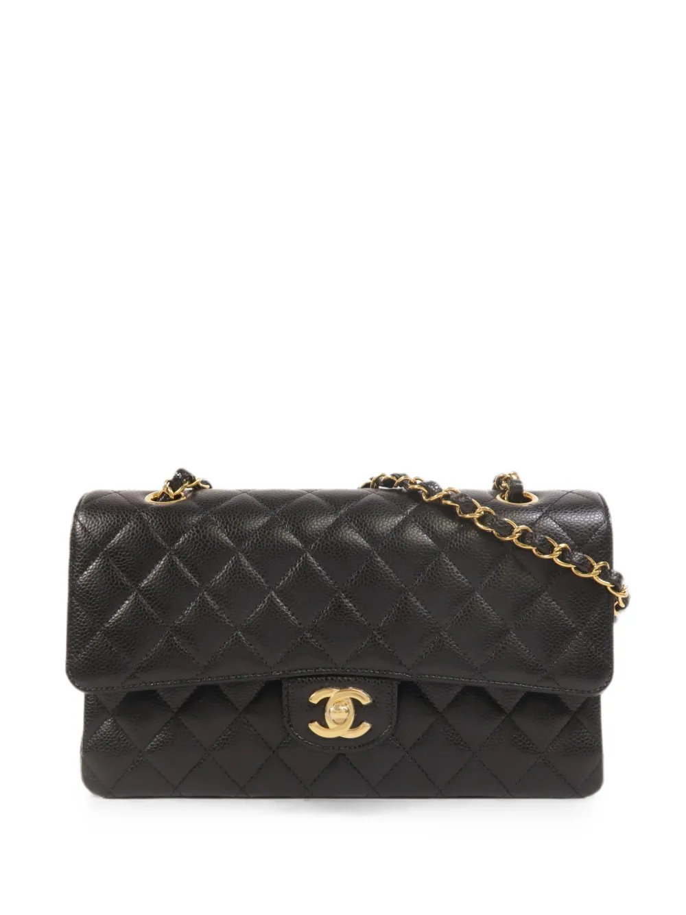quilted CC turn-lock shoulder bag