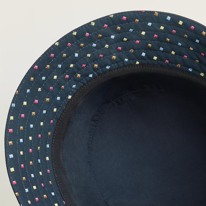 Navy Harper Pois Medor Bucket Hat