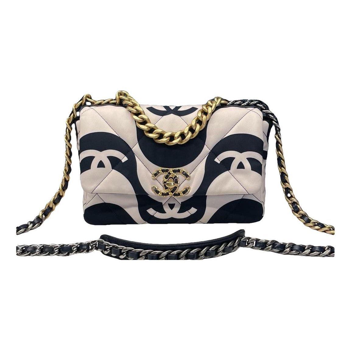 Chanel 19 silk crossbody bag